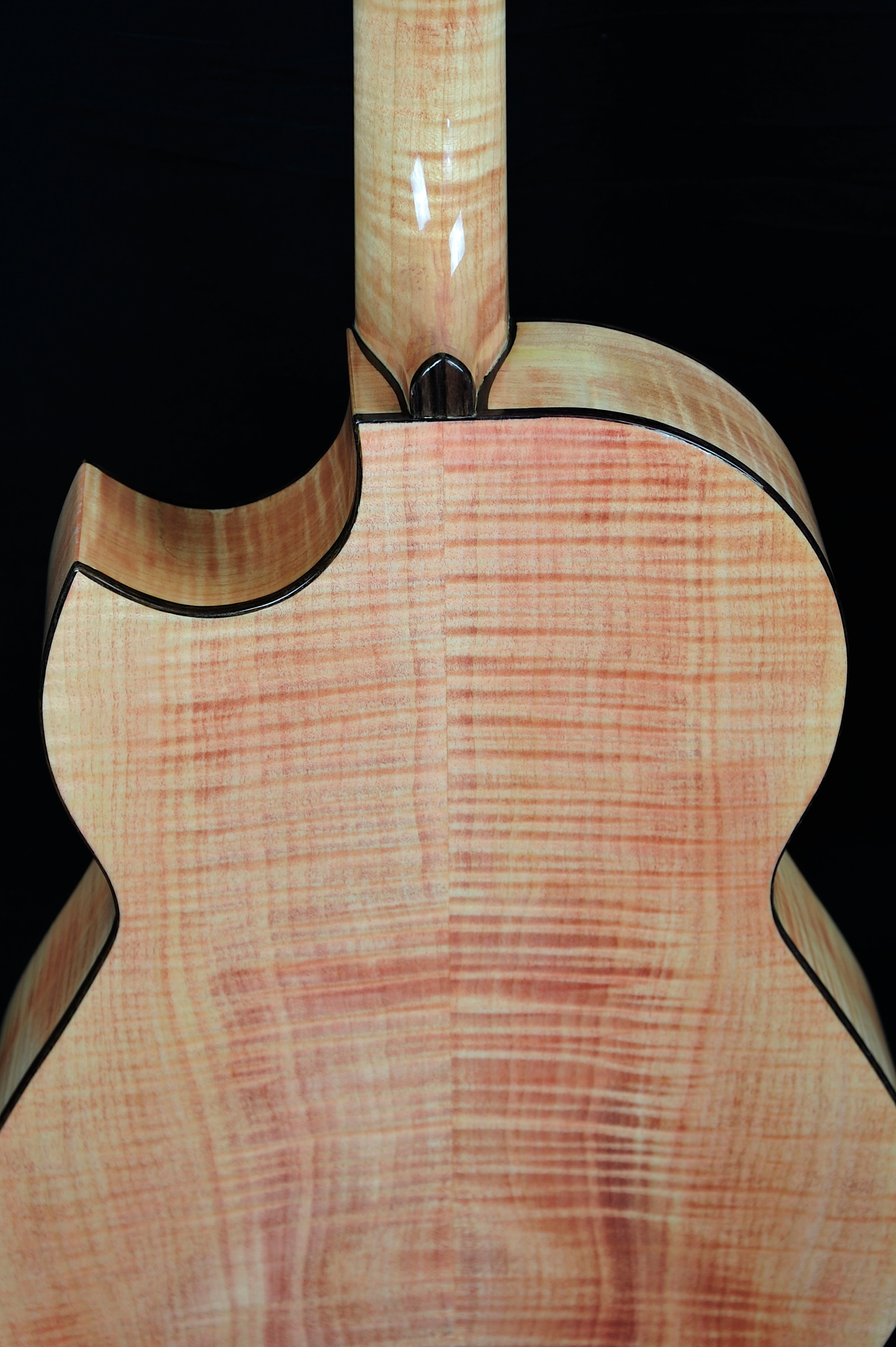 MRK01B-0617L — body detail showing Sitica spruce top and abalone rosette